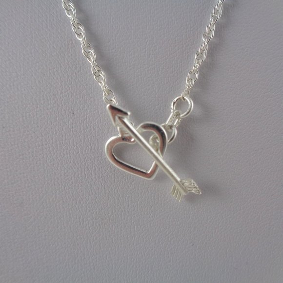 MJI Italy | Jewelry | Mji Italy 925 Heart And Arrow Lariat Necklace | Poshmark
